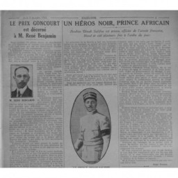 1915 E NOVEMBRE GUERRE PRINCE AFRICAIN HEROS IBRAHIM DINAH SALIFOU ARMEE FRANCE