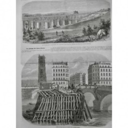 1858 I VIADUC AUBONNE CONSTRUCTION CHEMIN FER SUISSE DEMOLITION POMPE NOTRE DAME