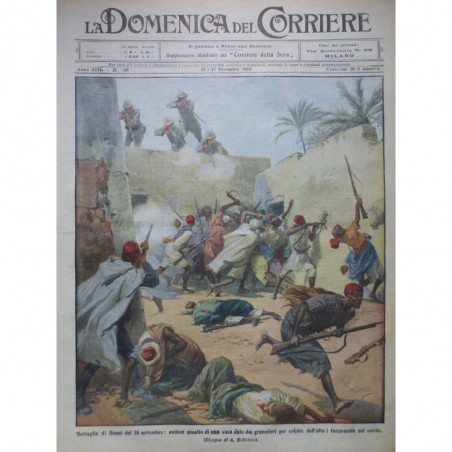 1911 DC GUERRE ITALIE TURQUIE LYBIE BATAILLE HENNI EMBUSCADE ARABE TURC