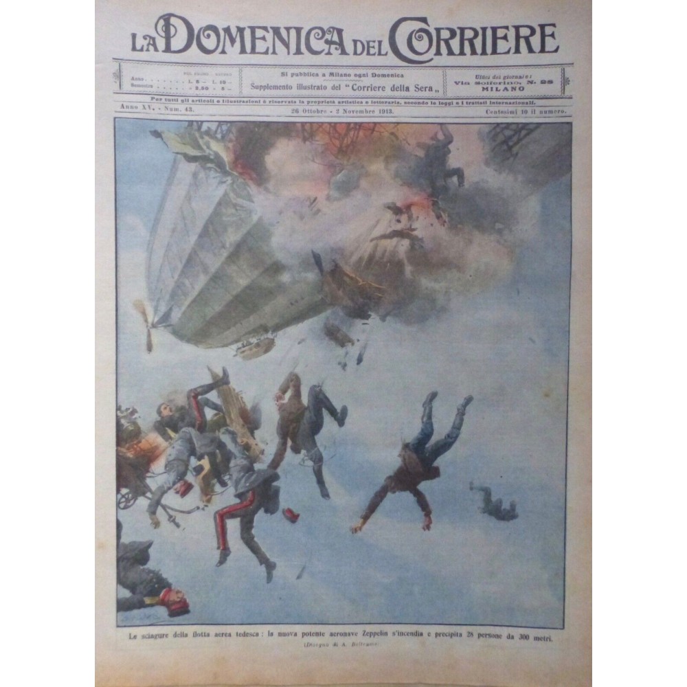 1913 DC FLOTTE AERIENNE ALLEMANDE ZEPPELIN INCENDIE CHUTE VICTIMES AIRS