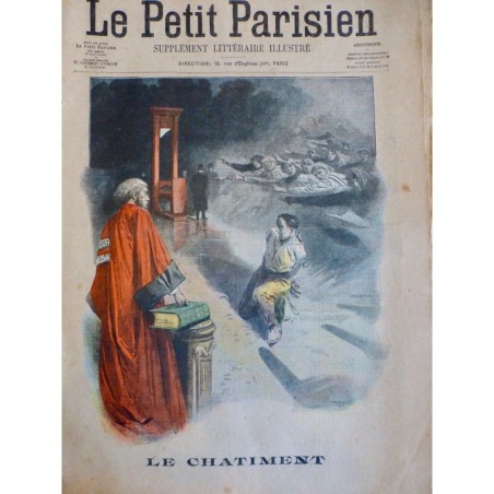 1907 PP CHATIMENT PROCES JUGEMENT CONDAMNÉ MORT GUILLOTINE BOURREAU LOI