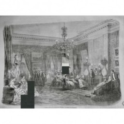 1867 I PRINCESSE MATHILDE PALAIS SALON CONVERSATION RECEPTION MISICIEN CITHARE