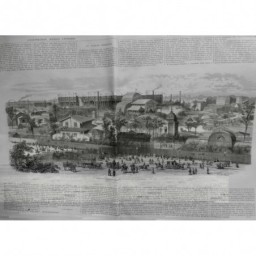 1867 I EXPOSITION UNIVERSELLE VUE GENERALE JARDIN RESERVÉ HORTICULTURE