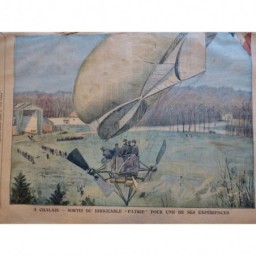 1907 PP AVIATION AERONAUTIQUE BALLON DIRIGEABLE PATRIE CHALAIS HELICE