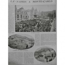 1908 MI MONTE CARLO JEUX SAISON HIVER ATTRACTON SALLE