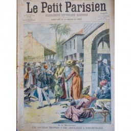 1902 PP MARTINIQUE ERUPTION VOLCAN FORT FRANCE AMBULANCE CIVIERE