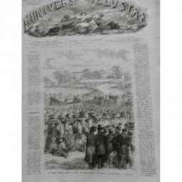 1867 I VOSGES FRANC TIREUR ARRIVEE PARIS PRINCE IMPERIAL REVUE RIOU 2 JOURNAUX