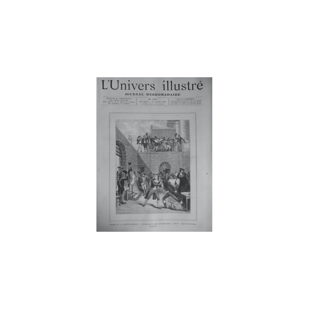 1891 UI THEATRE COMEDIE FRANCAISE THERMIDOR DRAME M. VICTORIEN SARDOU