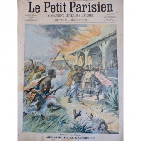 1902 PP AFRIQUE CONGO REVOLTE INDIGENE MEUTRE CAZENEUVE