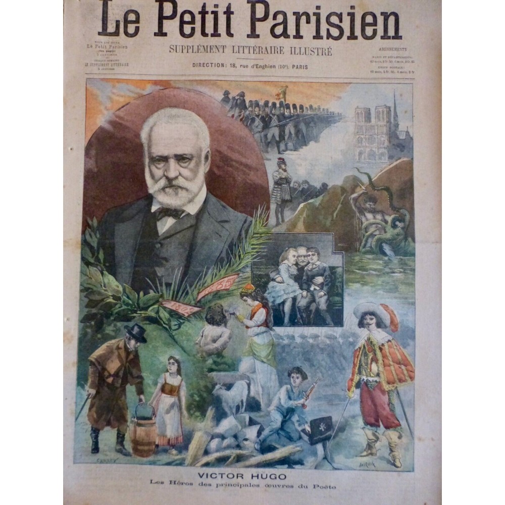 1902 PP VICTOR HUGO HEROS OEUVRES POETE