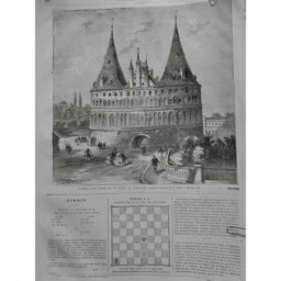 1867 UI LUBECK TOUR PORTE HOLSTEIN TAILLEUR BRIQUE FONDATION XV SIECLE TOURS