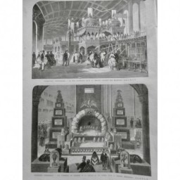 1867 UI PYRAMIDE CHARBON GROTTE SEL GEMME SECTION PRUSSIENNE GALERIE MACHINE