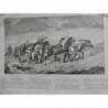 1867 UI PICARDIE ATTEGE CHEVAUX RACE PICARDE RUDESSE FORCE FOUET CHARIOT PLAINE