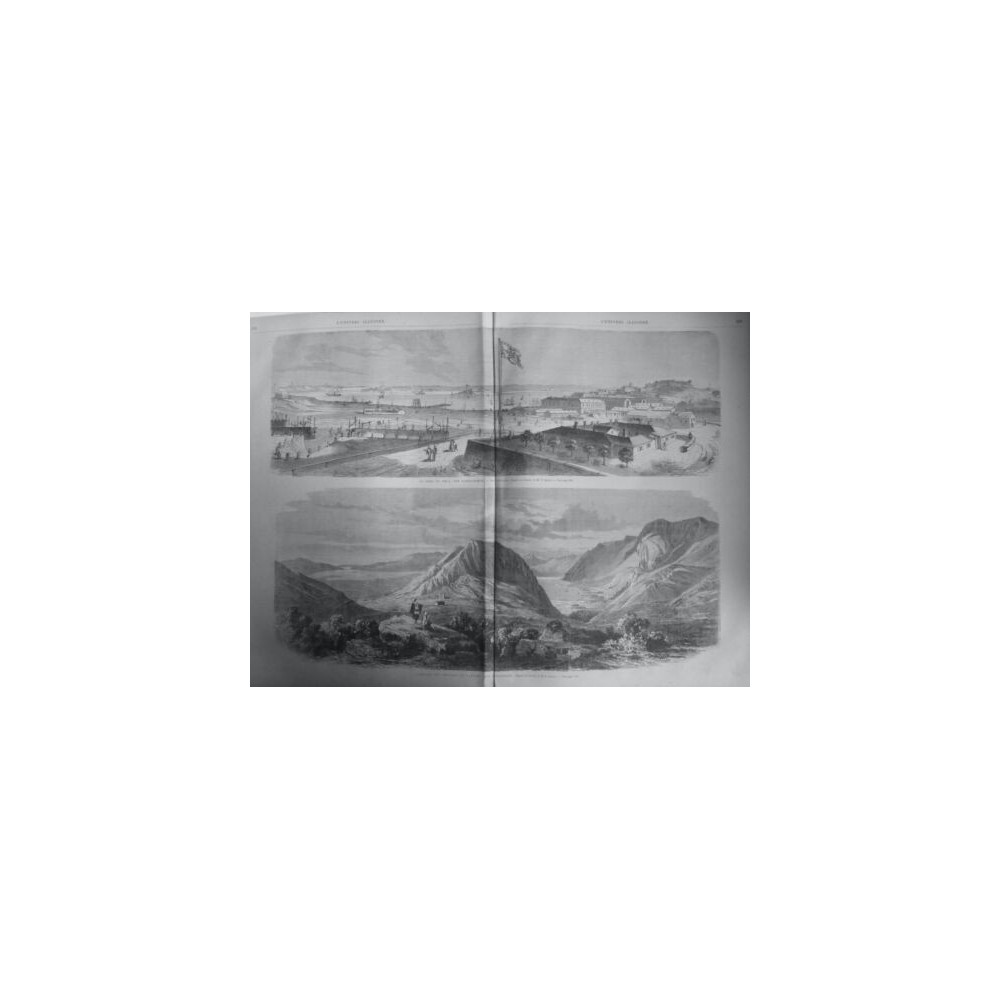 1866 UI PANORAMA BOUCHES CATTABO ADRIATIQQUE DESSIN M.F. KANITZ