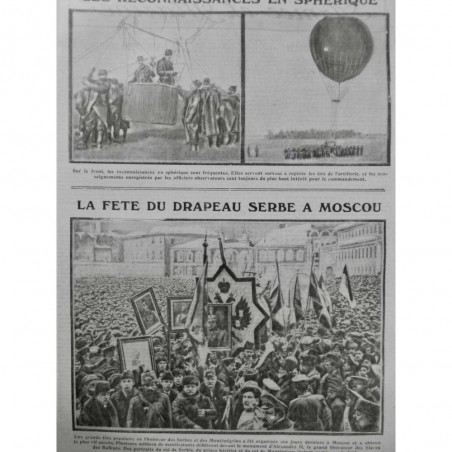 1915 E SERBIE FETE DRAPEAU SERBE MOSCOU MOMUNENT ALEXANDRE II