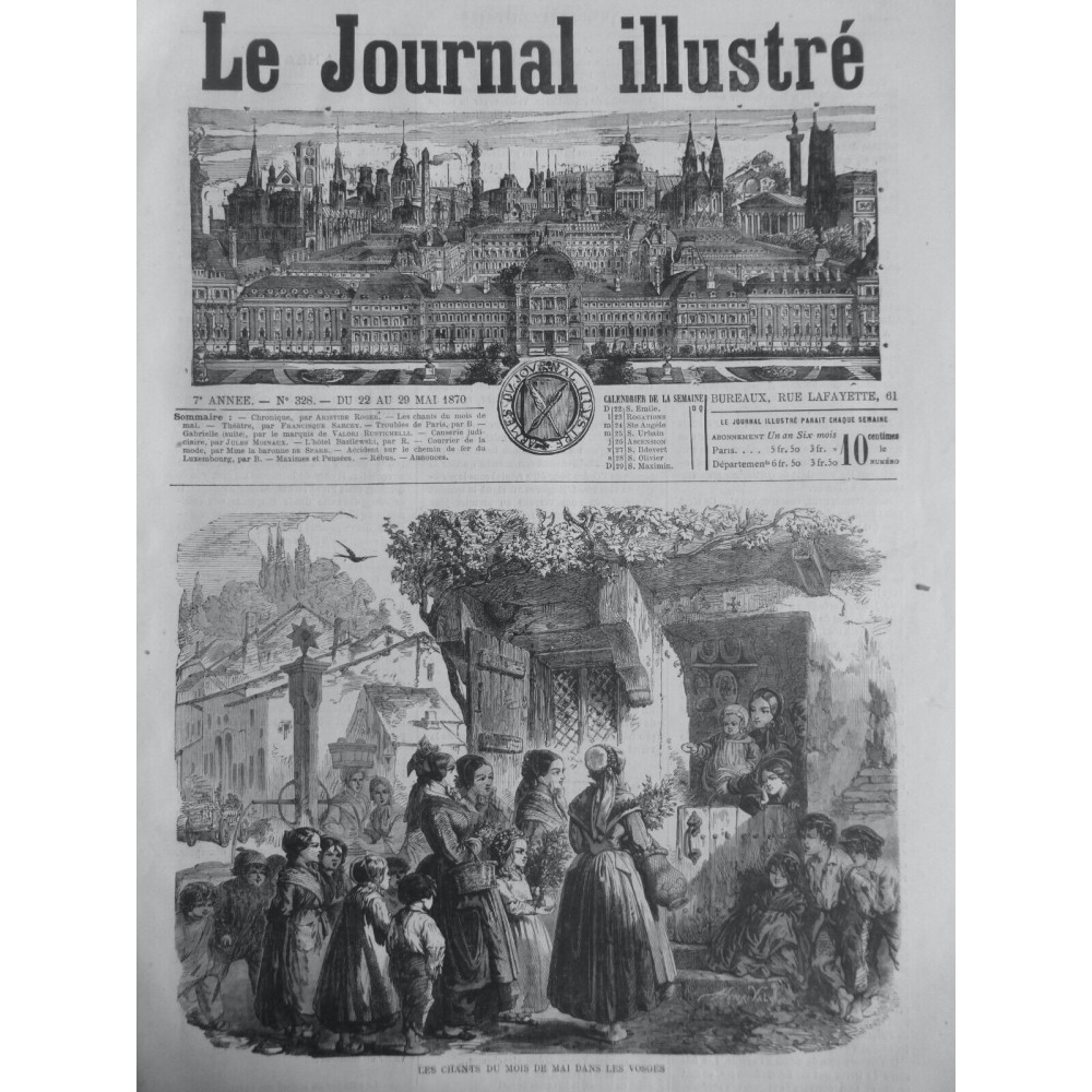 1870 JI ENFANT CHANTS MOIS MAI VOSGES