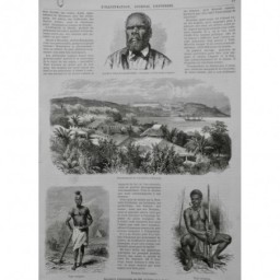 1871 1872 NOUVELLE CALEDONIE LA COMMUNE DEPORTÉ PILLAGE CHEF CAHOUA 6 JOURNAUX