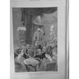 1891 UI MME AUBERNON DE NERVILLE THEATRE REPRESENTATION DESSIN REJCHAN