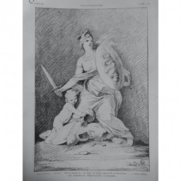 1883 I SCULPTURE ETUDE GRAVURE DESSINS LOUVRE BOUCHARDON