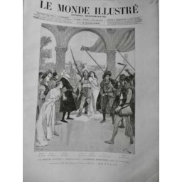 1891 MI THEATRE ILLUSTRE MEGERE APPRIVOISEE SHAKESPEARE DELAIR DESSIN ZIER