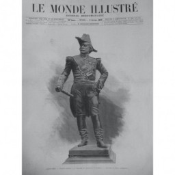 1897 MI SCULPTURE ELEVEE MEMOIRE MARECHAL CANROBERT ALFRED LE NOIR