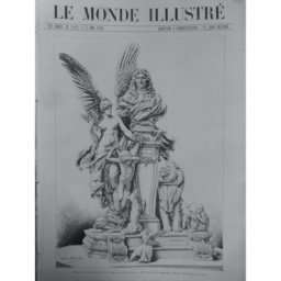 1886 MI SCULPTURE PROJET MONUMENT ELEVE LA FONTAINE STATUAIRE M. DUMILATRE