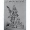 1886 MI SCULPTURE PROJET MONUMENT ELEVE LA FONTAINE STATUAIRE M. DUMILATRE