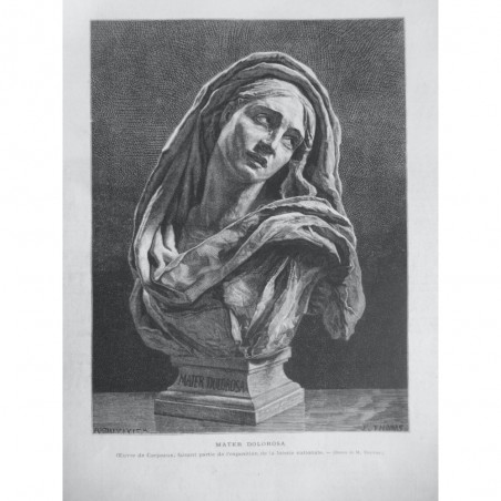 1871 MI SCULPTURE MATER DOLOROSA OEUVRE CARPEAU