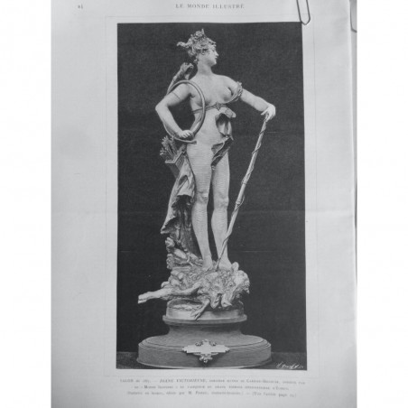 1887 MI SCULPTURE DIANE VICTORIEUSE DERNIERE OEUVRE CARRIER BELLEUSE