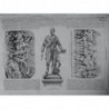 1858 MI SCULPTURE STATUE CRILLON BAS RELIEF JUSTICE LOYAUTE DEFENCE PONT TOURS