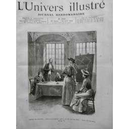 1892 UI THEATRE VARIETES BREVET SUPERIEUR MEILHAC TABLEAU SCHEMA DESSIN DESTEZ