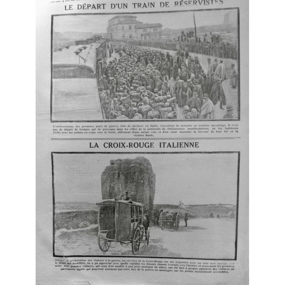 1915 E CROIX ROUGE REACTIVE EVACUATION BLESSES VOITURE SOINS ACCESSIBLE MONTAGNE