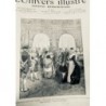 1895 UI THEATRE PORTE ST MARTIN COLLIER REINE DECOURCELLE DESSIN DUNKI