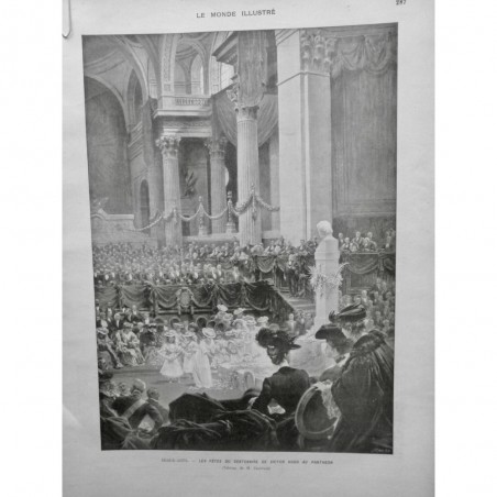 1904 MI VICTOR HUGO PANTHEON FETE CENTENAIRE CATHEDRALE CEREMONIE MONUMENT