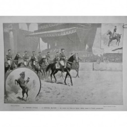 1902 MI CONCOURS HIPPIQUE CARROUSSEL MILITAIRE ECUYER ECOLE SAUMUR