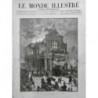 1887 MI ANGLETERRE INCENDIE THEATRE EXETER DEVONSHIRE FEU FLAMME POMPIER SECOURS