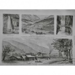 1868 MI SUISSE SERRE TRAIN LAVALETTE SECTION LIGNE ITALIE