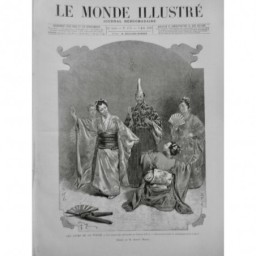 1890 MI PARIS CIRQUE ETE FETE PRESSE DANSEUSE JAPONAISE