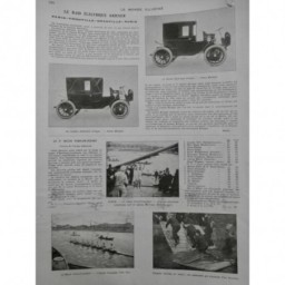 1905 ELECTRICITE VOITURE CAMION POMPIER KRIEGER PNEUS MICHELIN 2 JOURNAUX