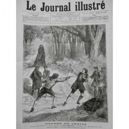 1876 ESCRIME DUEL FEMME LERINS CHEVALIERE EON SAINT GEORGES MAUPIN 3 JOURNAUX