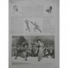 1876 ESCRIME DUEL FEMME LERINS CHEVALIERE EON SAINT GEORGES MAUPIN 3 JOURNAUX