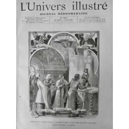 1891 UI THEATRE COMEDIE FRANCAISE GRISELIDIS MYSTER AUTEL SAINTS DESSIN DESTEZ