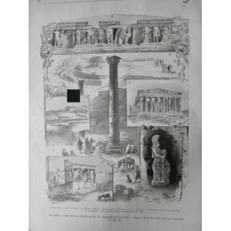 1898 UI GRECE RUINES ATHENE THEATRE BACCHUS ACROPOLE ASCLEPIEION PARTHEON