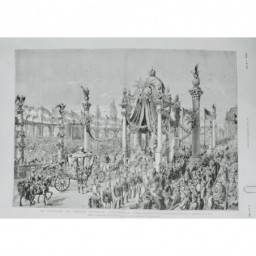 1881 I VIENNE PRINCE IMPERIAL D'AUTRICHE MARIAGE ARRIVEE PRINCESSE STEPHANIE