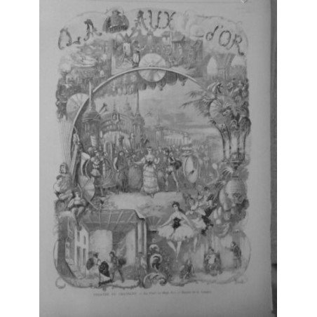 1884 VM THEATRE CHATELET "LA POULE AUX OEUFS D'OR" DESSIN UBERTI