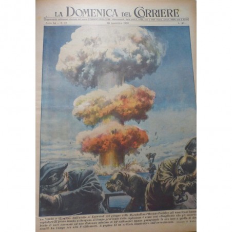 1952 DC BOMBE HYDROGENE OCEAN PACIFIQUE ENIWETOK EXPLOSION