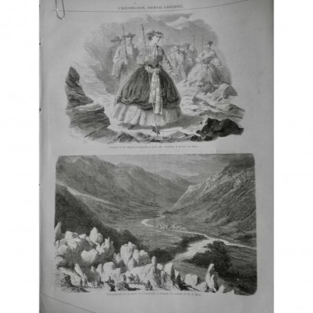 1860 I IMPERATRICE EMPEREUR EXPEDITION SAVOIE MER GLACE COSTUME VALLEE CHAMONIX