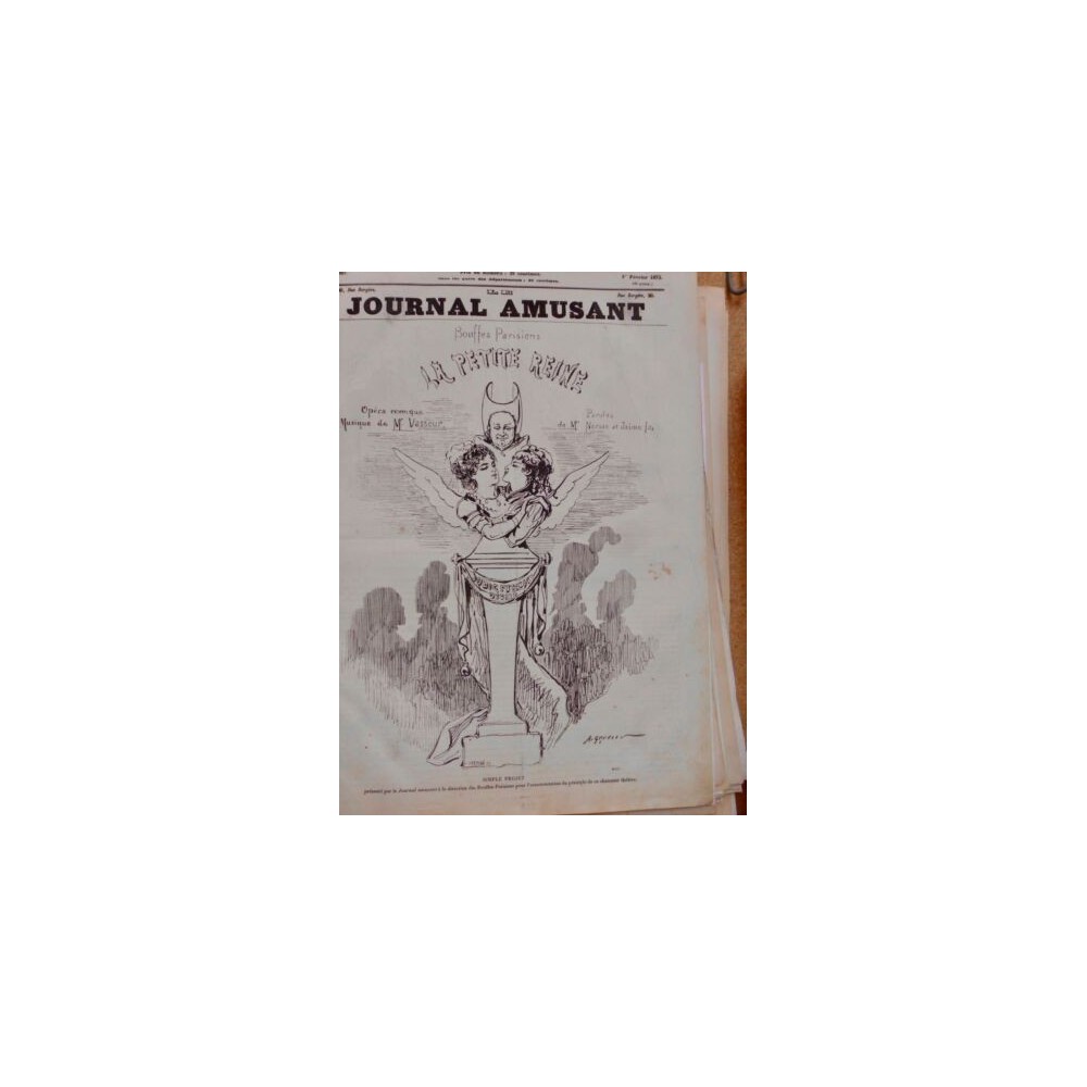 1873 JA THEATRE OPERA COMIQUE VASSEUR NORIAC JAIME ORNEMENTATION PETITES REINES