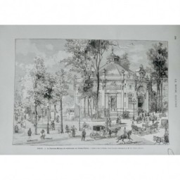 1881 MI PARIS CHAMPS ELYSEES CONSTRUCTION PANORAM-MARIGNY