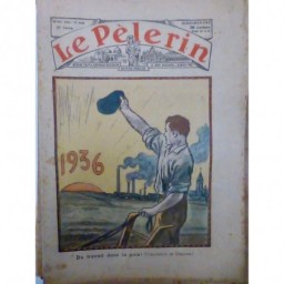 1935 LP GUERRE PAIX TRAVAIL CHAMPS LABOUREUR PAYSAN DESSIN CIGNOUX